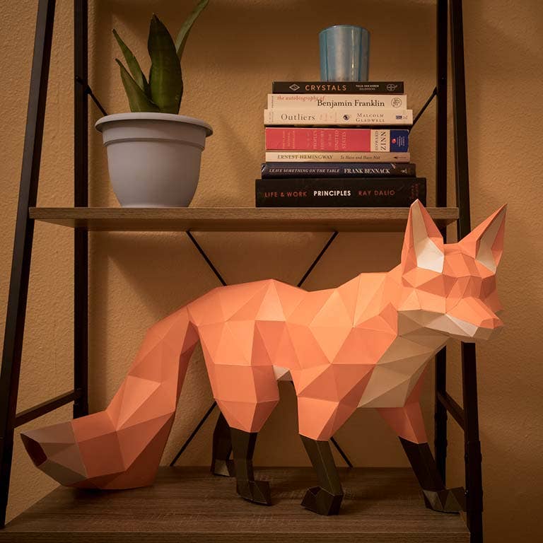 Walking Fox PaperCraft Origami Model, Fox 3D Model