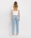 TUMMY CONTROL HIGH RISE CUFF SLIM STRAIGHT JEANS