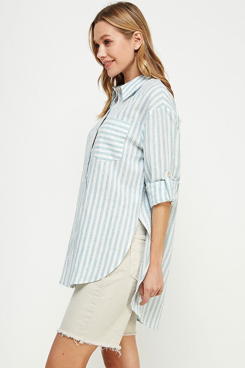 Soft Blue Stripe Shirt