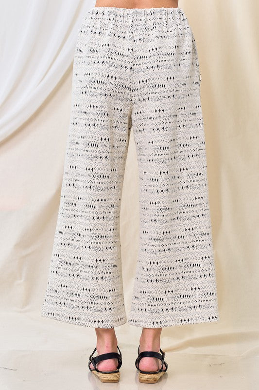 Jacquard Textured Pants