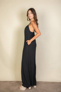 Spaghetti Strap Wide Leg Jumpsuit