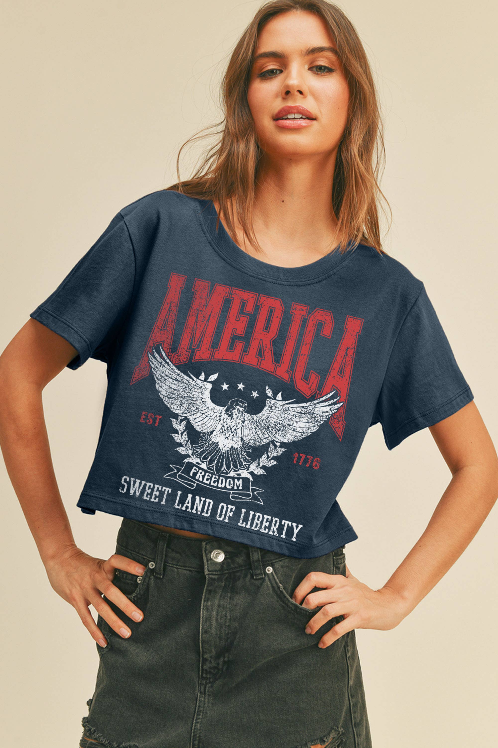 "America Sweet Land Of Liberty" Graphic Tee