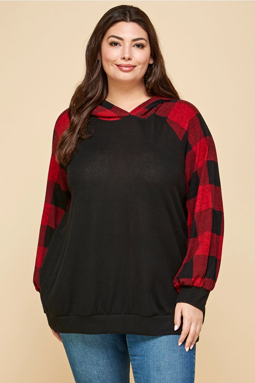 Buffalo Plaid Casual Hoodie