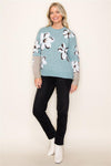 Jaquard Flower Sweater