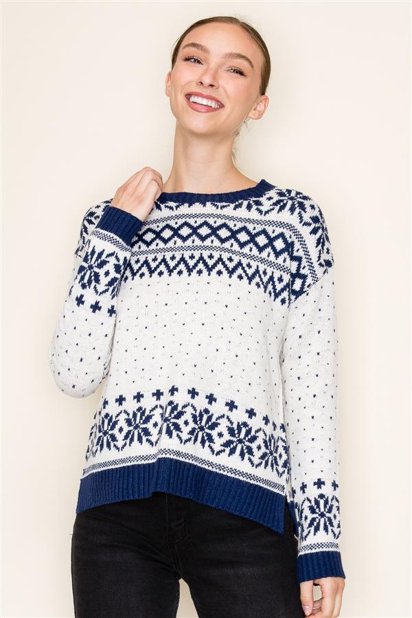 Christmas Print Sweater