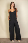 Spaghetti Strap Wide Leg Jumpsuit