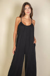 Spaghetti Strap Wide Leg Jumpsuit