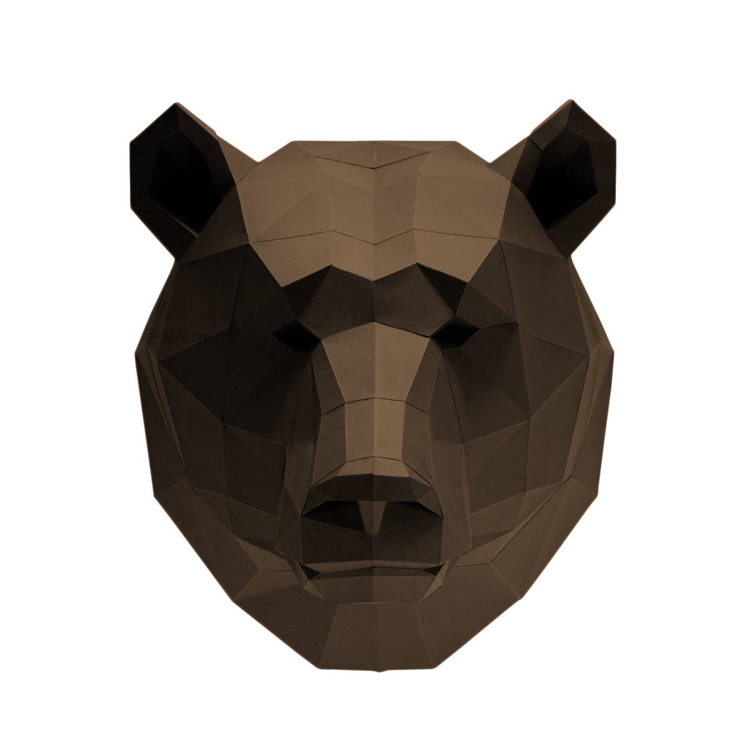 3D PaperCraft Bear Head Wall Art Origami Decor