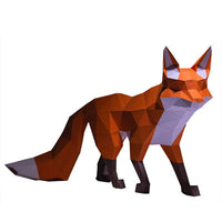 Walking Fox PaperCraft Origami Model, Fox 3D Model