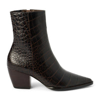 Caty Boot in Espresso Croc