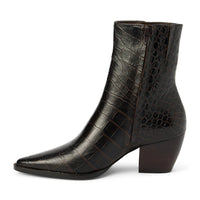 Caty Boot in Espresso Croc