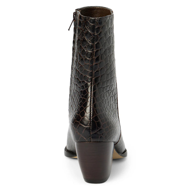 Caty Boot in Espresso Croc