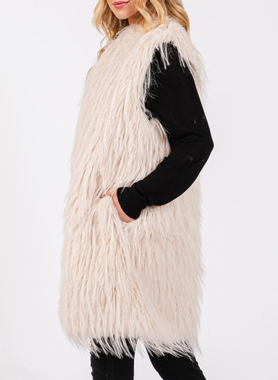 Faux Fur Vest (One Size)