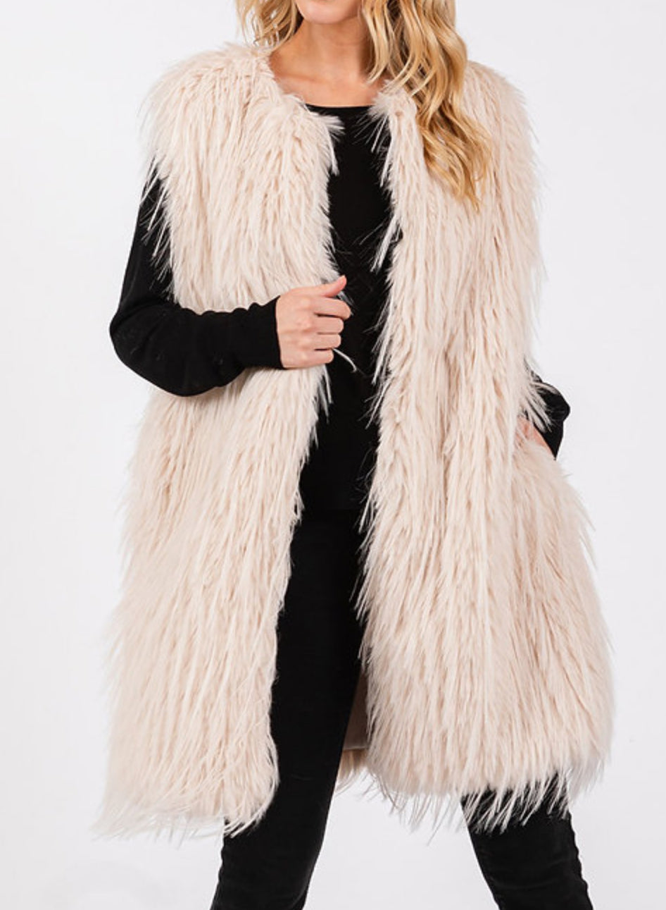 Faux Fur Vest (One Size)