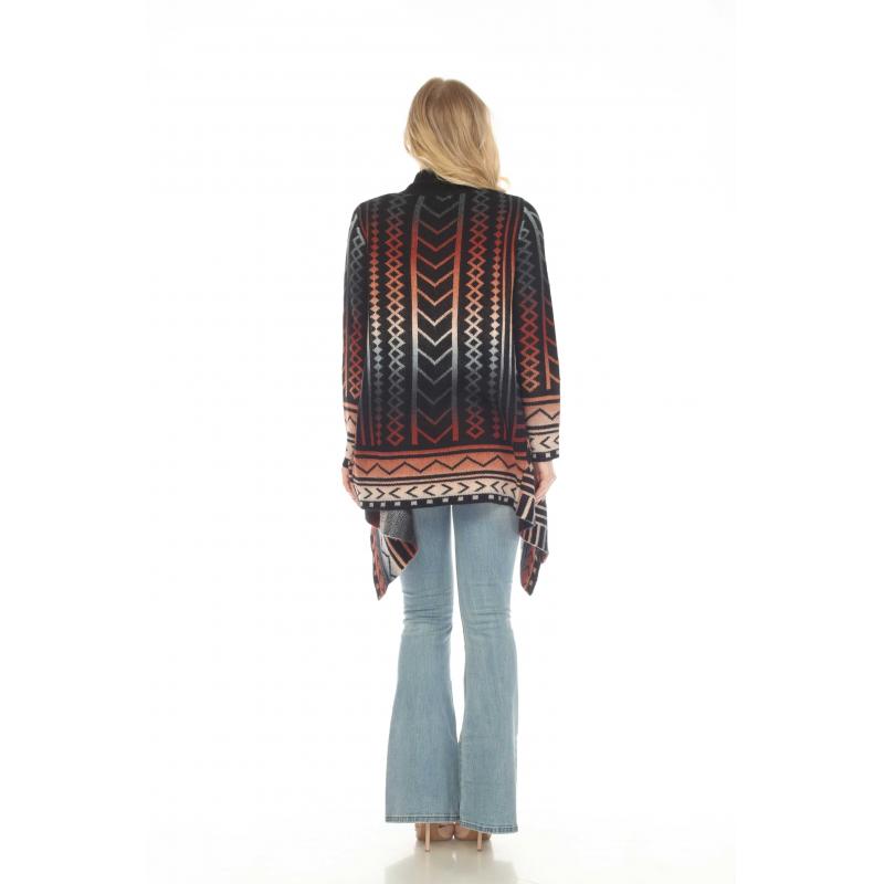 Aztec Scarf Open Cardigan