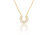 Mini Baguette Horseshoe Necklace