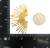 Water Resistant Gold Earrings Sunburst