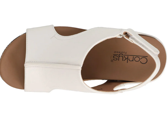 Ivory Snake Wedge Sandles