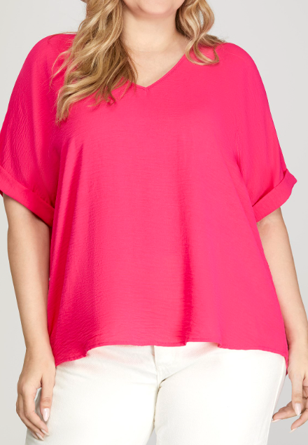 Woven Top in Plus