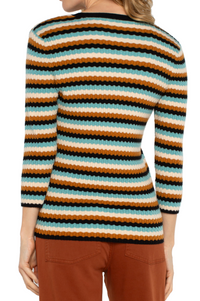 Striped V-Neck Sweater