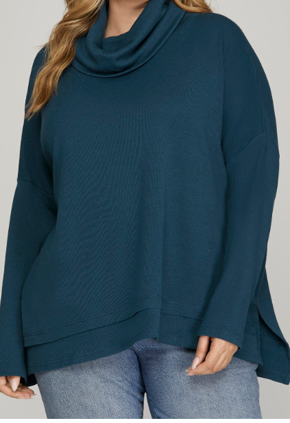 Turtleneck Knit Top