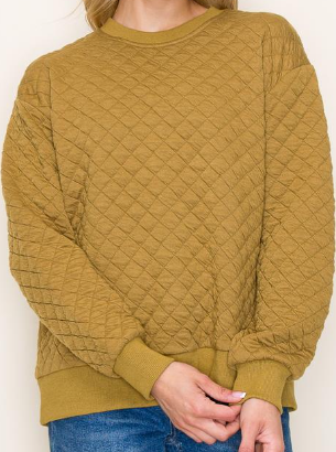 Quilted Crew Neck