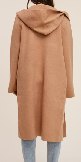 Cashmere Blend Hooded Coat