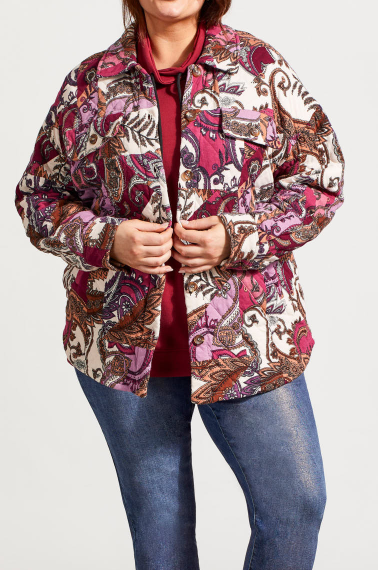 Quilted Paisley Shacket (Reg and Plus)