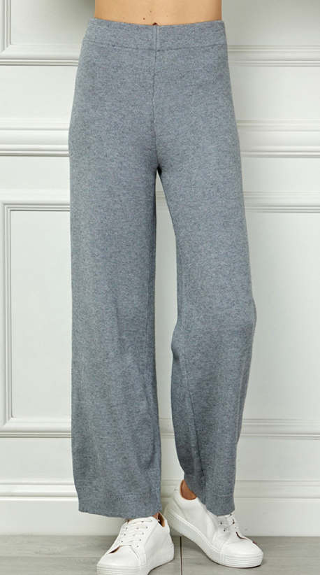 Cropped Wide Sweater Pants