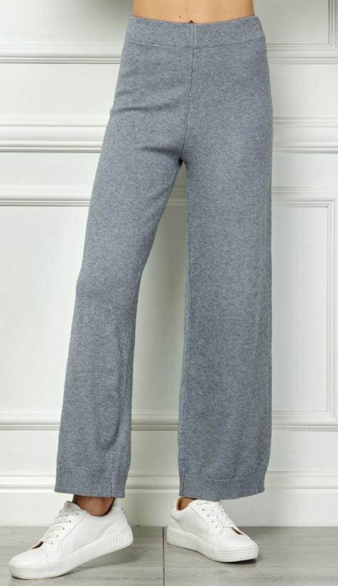 Cropped Wide Sweater Pants