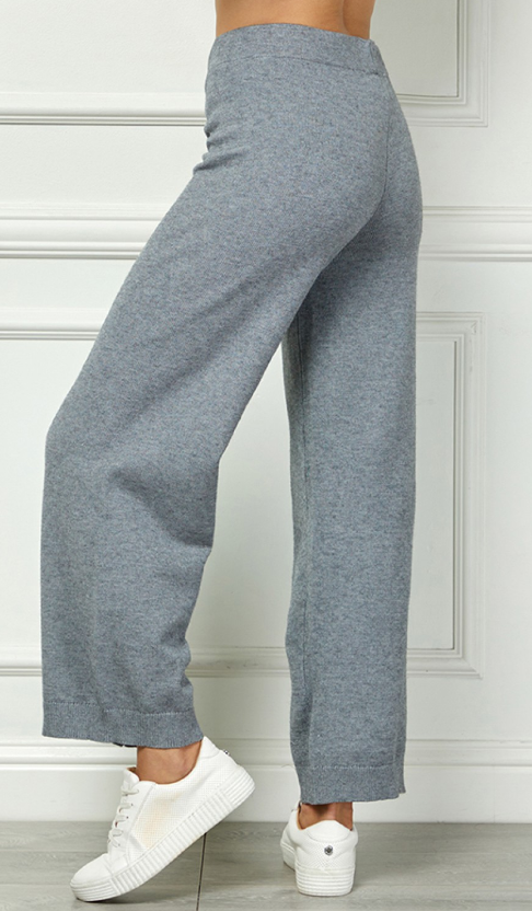 Cropped Wide Sweater Pants