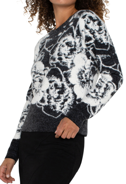 Floral Crew Neck Sweater