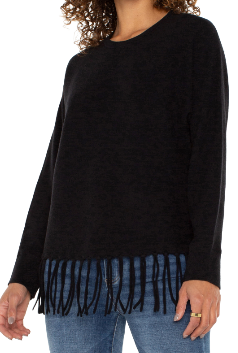 Dolman Sweater with Fringe