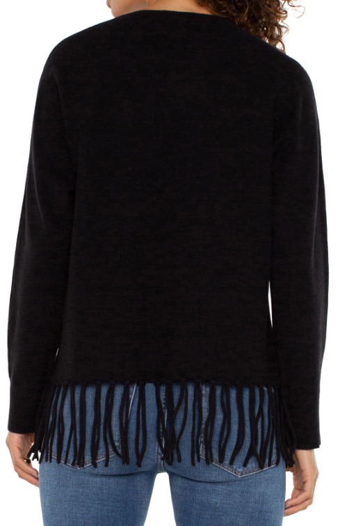 Dolman Sweater with Fringe