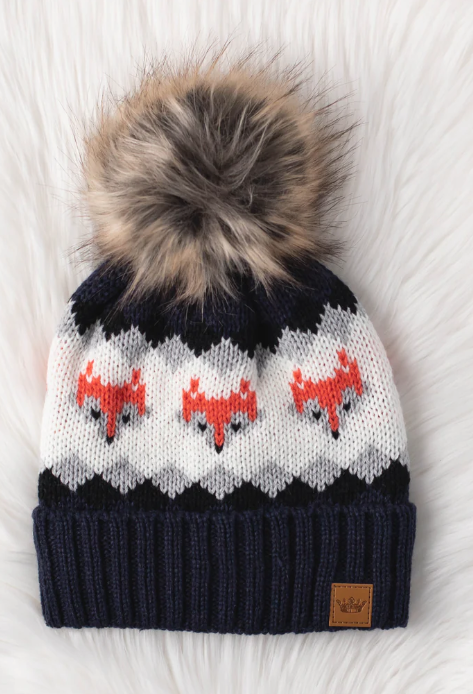 Fox Print Winter Hat