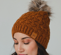 Solid Color Pom Hat