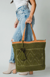 Olive Woven Tote