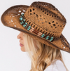 Cowboy Hat with Wood and Turquoise Band