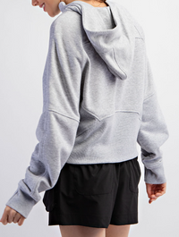 French Terry Cropped Hoodie