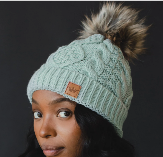 Solid Color Pom Hat