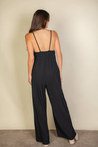 Spaghetti Strap Wide Leg Jumpsuit