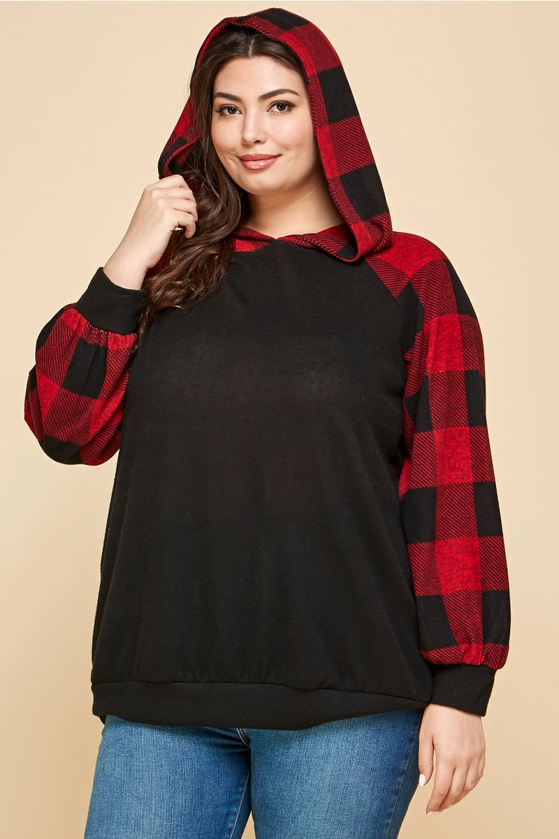 Buffalo Plaid Casual Hoodie