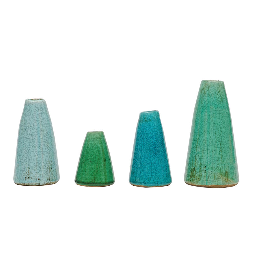 Aqua Terracotta Vases, Misc. Sizes