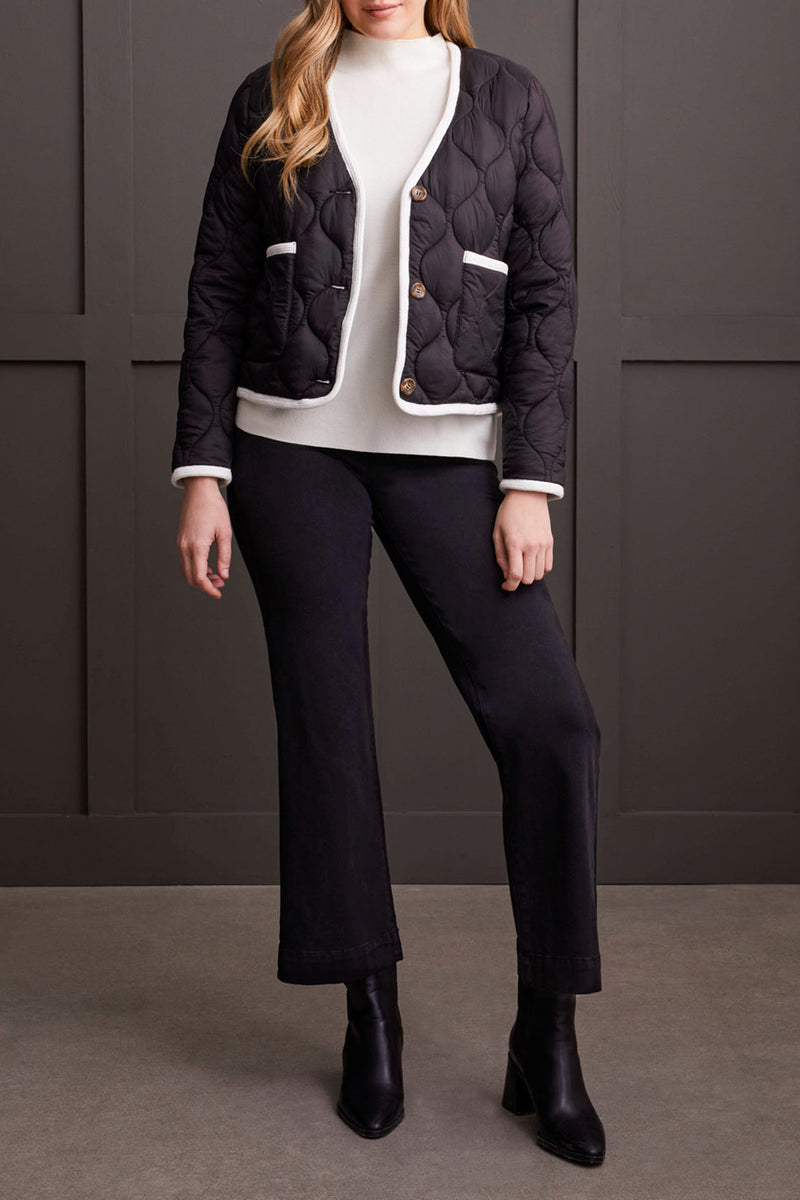 Button Front Puffer Jacket