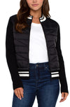 Quilted Zip Front Sweater