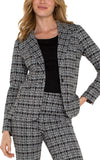 Patterned One-Button Blazer