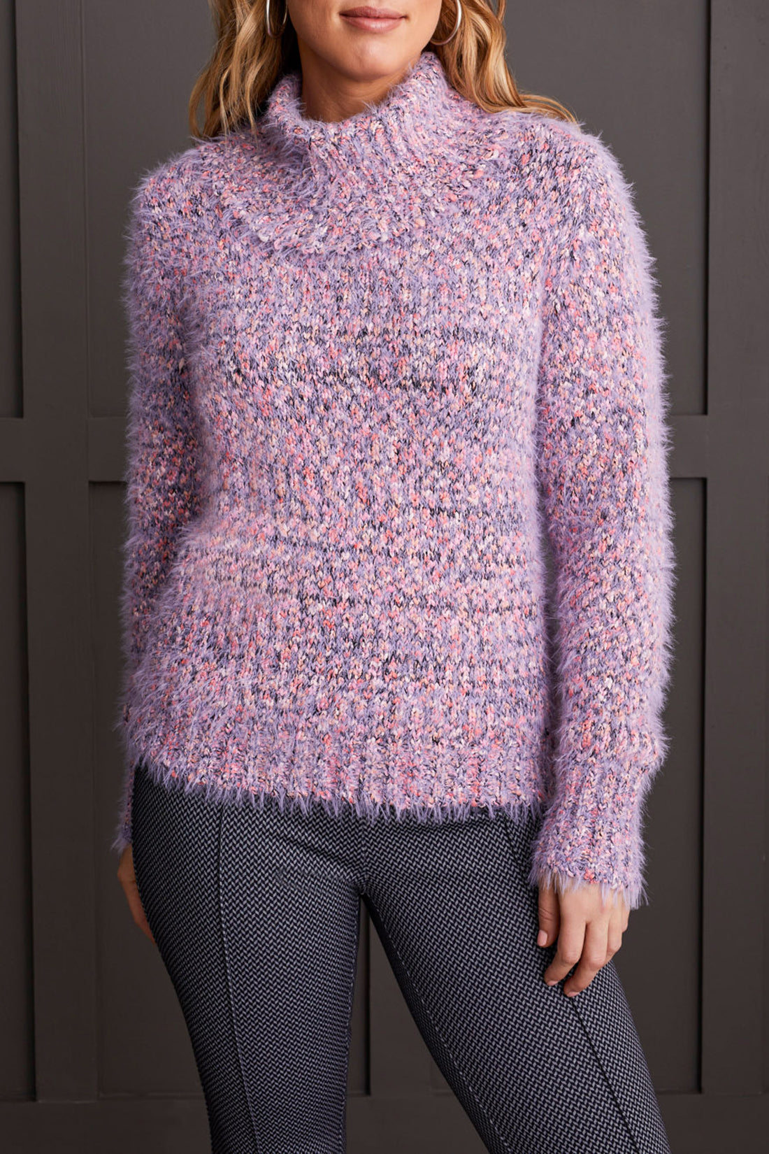 Soft Orchid Cowl Neck Sweater