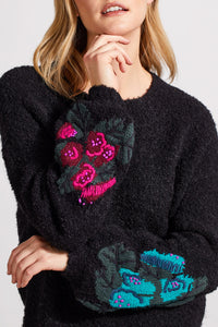 Sweater with Embroidered Sleeves