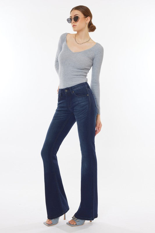 Mid waist deals flare jeans